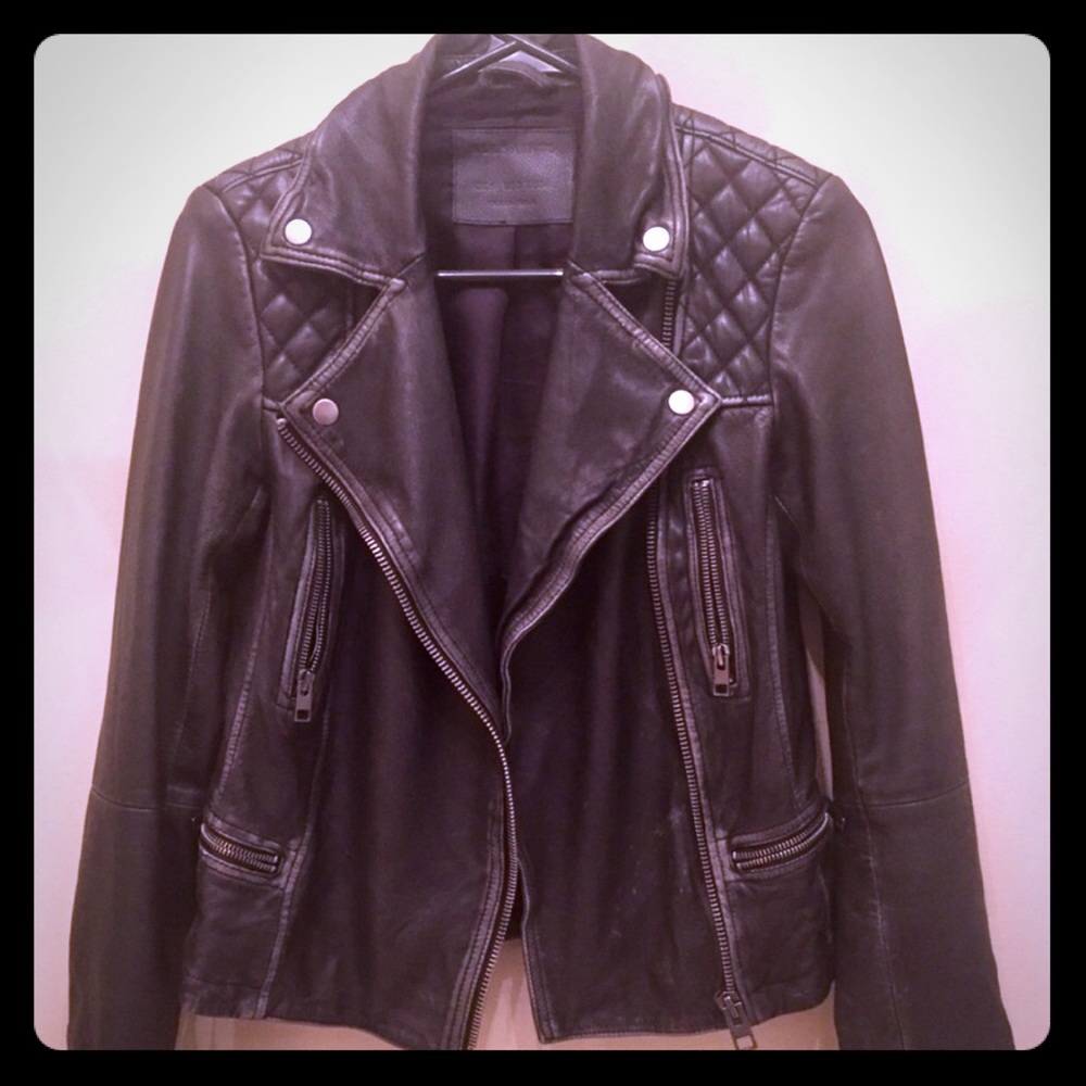 All Saints Cargo Leather Jacket